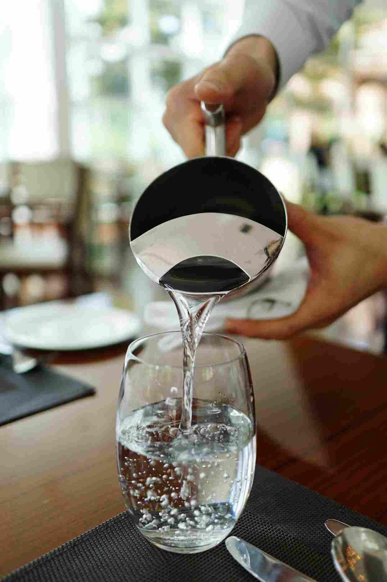 Close-up of pouring water